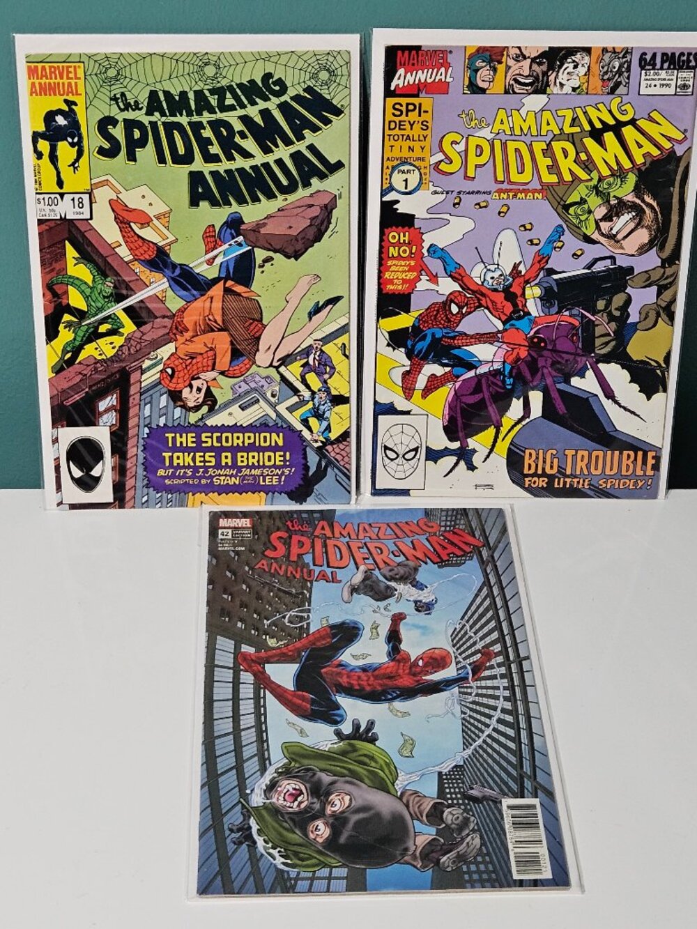 Amazing Spider-Man Annual 18 24 42 Variant Marvel Comics Lot of 3 1984 1990 2018